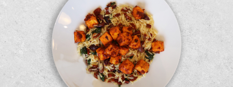 Mediterranean Orzo Salad with Harissa Tofu Recipe Mediterranean Orzo Salad with Harissa Tofu Recipe