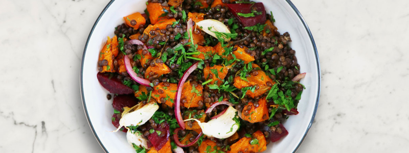 Vegan Pumpkin and Lentil Autumn Salad Recipe Vegan Pumpkin and Lentil Autumn Salad Recipe